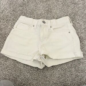 Old Navy White Denim Roll-Hem Jean Shorts